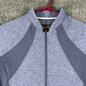 Under Armour Sweatshirt Womens Small Blue Purple Long Sleeve Full Zip Cold Gear
